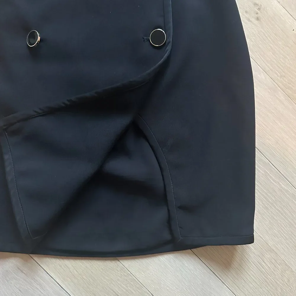 nbd black button mini skirt size small - Picture 4 of 4